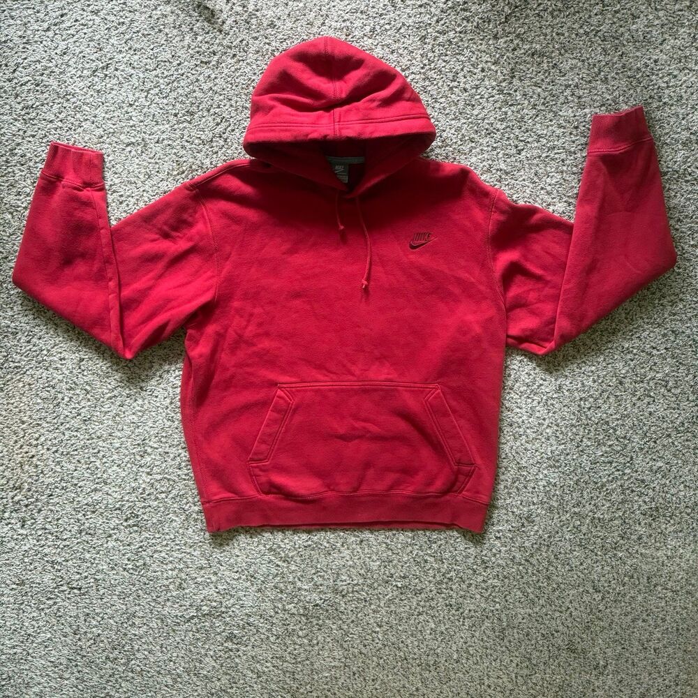 Nike Red Hoodie XL Men’s Embroidered Logo